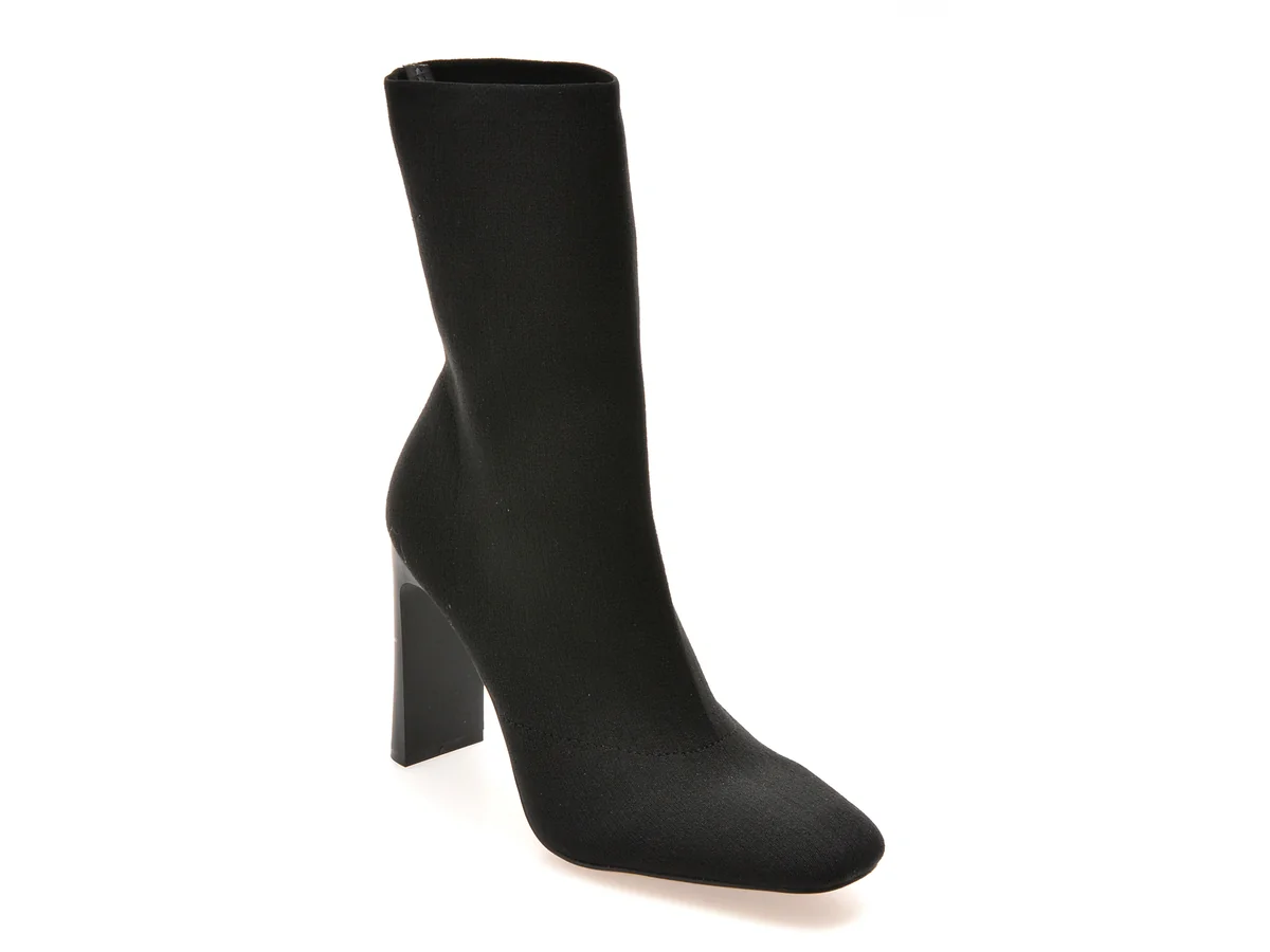 Botine Elegante Aldo Negre, Faelora 001, Din Material Textil