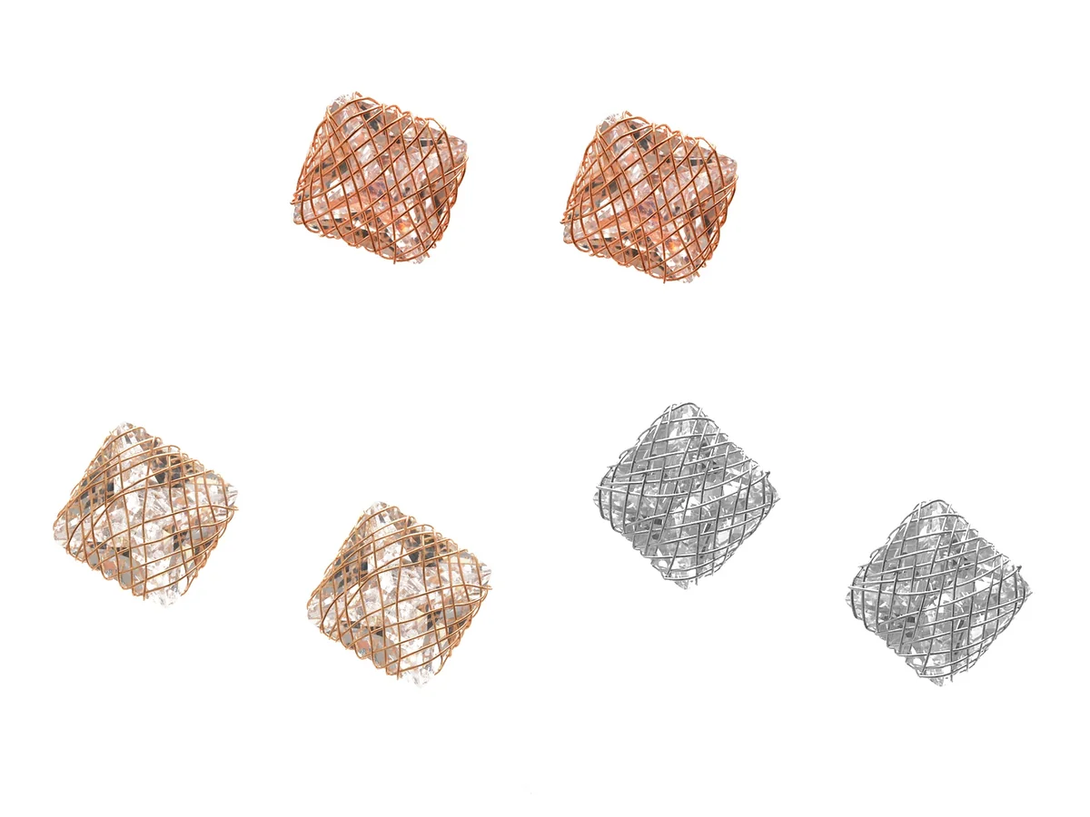 Cercei Aldo Argintii, Dolonna 962, Din Metal