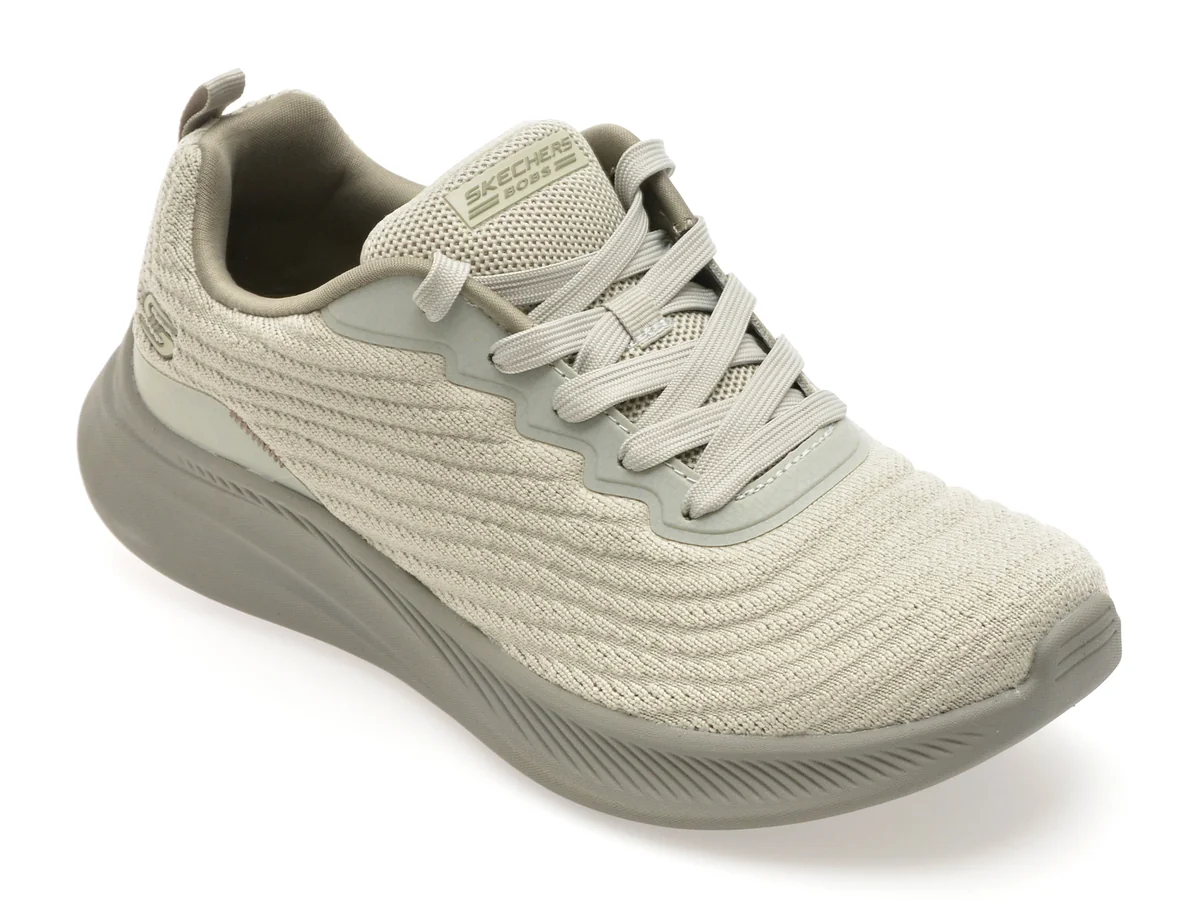 Pantofi Sport Skechers Gri, Bobs Moda Flex, Din Material Textil