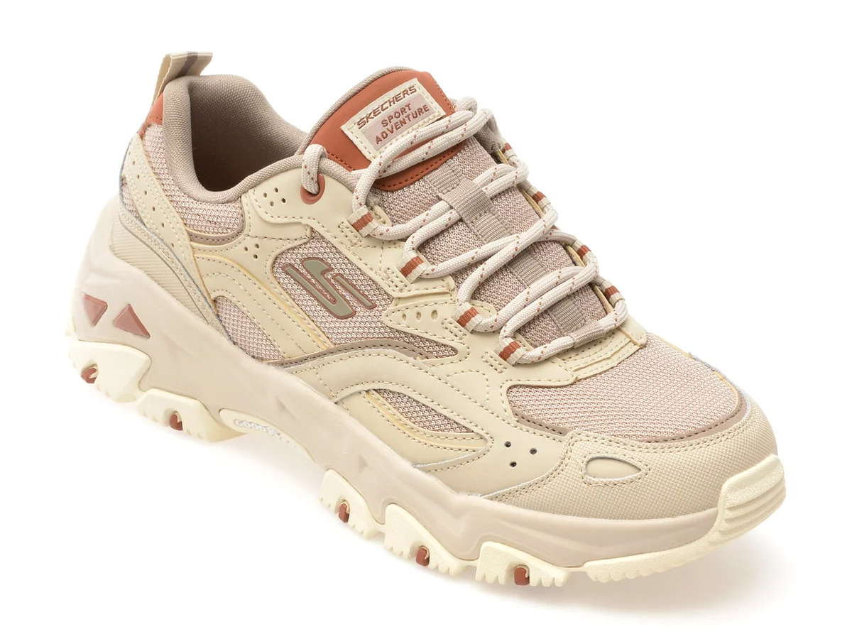 Pantofi Sport Skechers Bej, D Lites Hiker, Din Material Textil