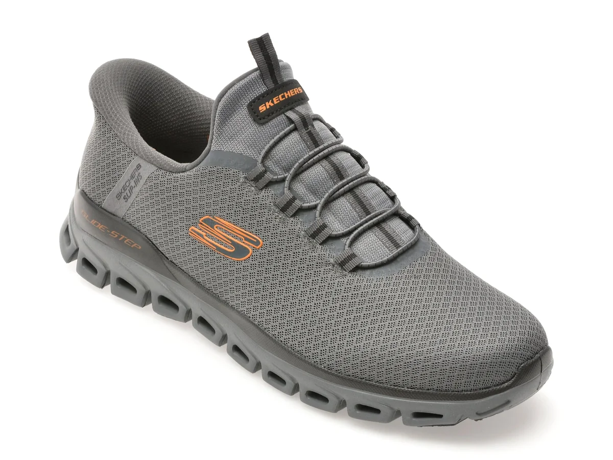 Pantofi Sport Skechers Gri, Glide-Step, Din Material Textil