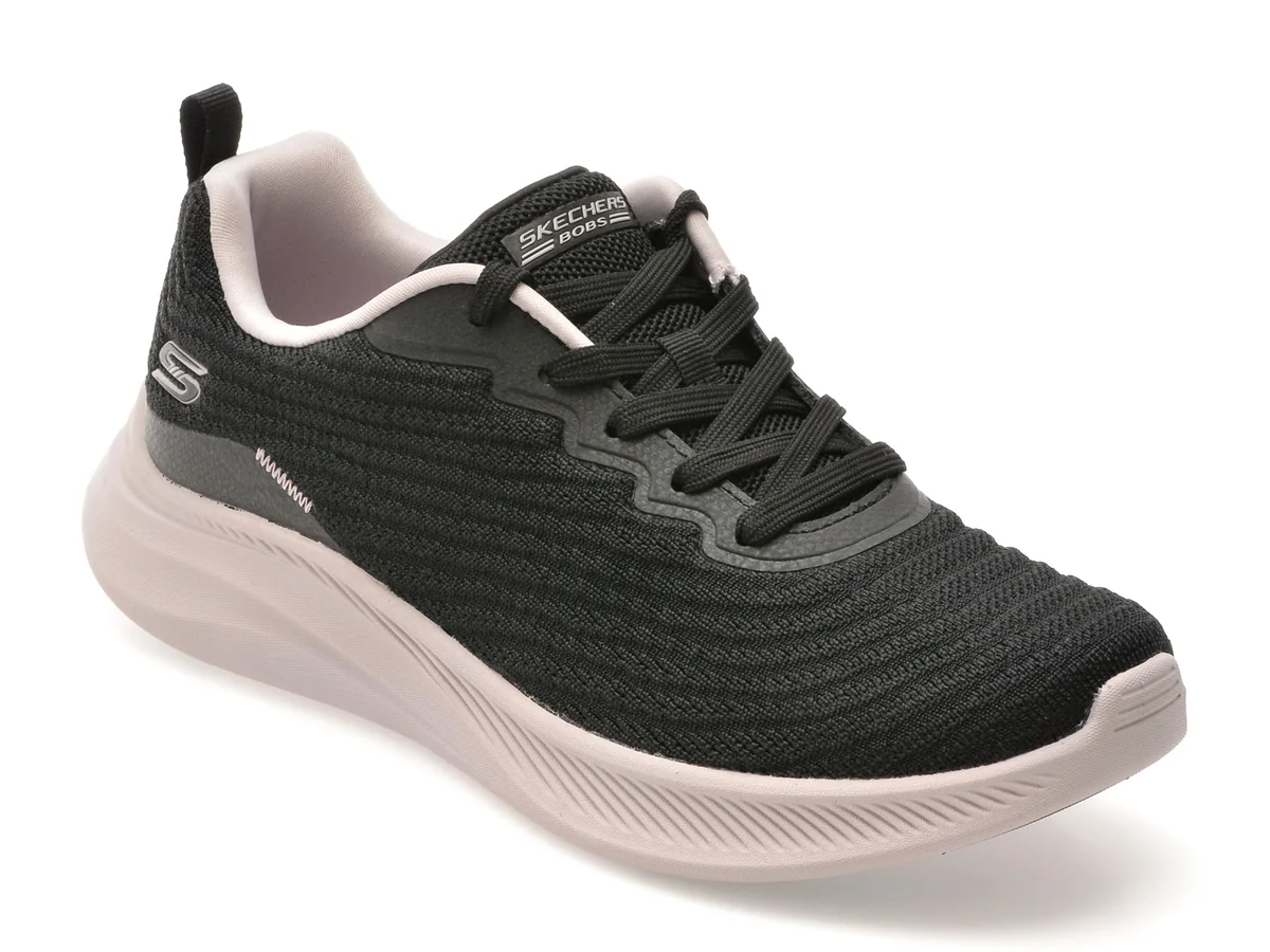 Pantofi Sport Skechers Negri, Bobs Moda Flex, Din Material Textil