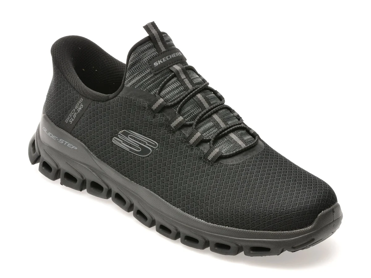 Pantofi Sport Skechers Negri, Glide-Step, Din Material Textil