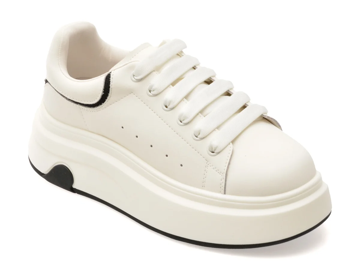 Pantofi Sport Gryxx Alb-Negru 5213 Din Piele Naturala