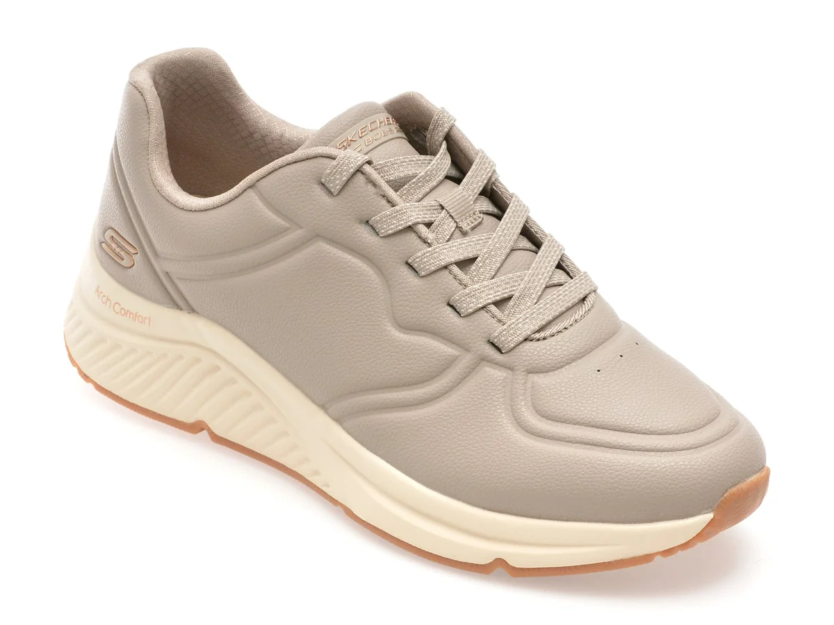 Pantofi Sport Skechers Gri, Bobs Arch Comfort B Sweet, Din Piele Ecologică