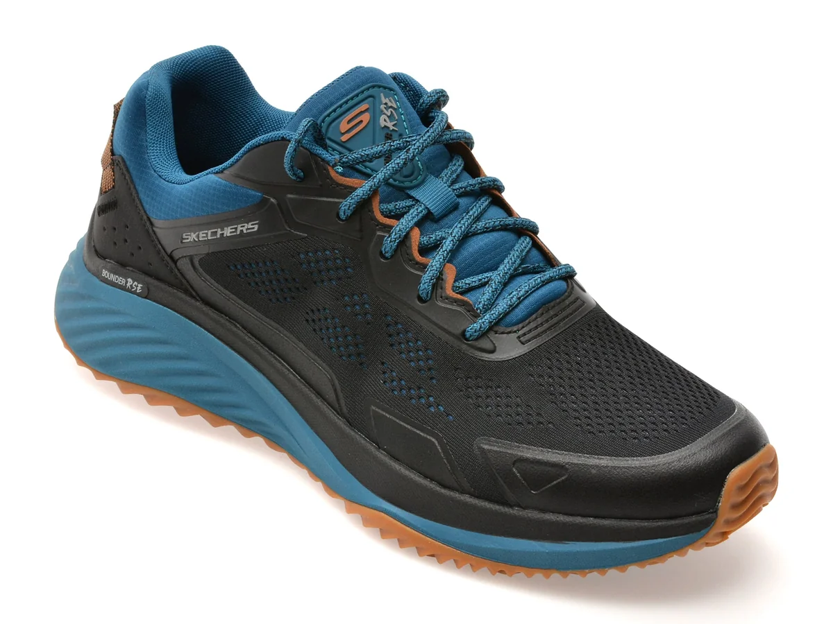 Pantofi Sport Skechers Negri, Bounder Rse, Din Material Textil