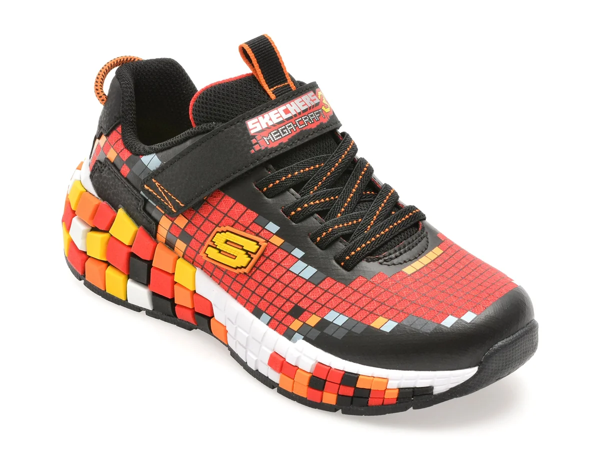 Pantofi Sport Skechers Roșii, Mega-Craft 3.0, Din Piele Ecologică