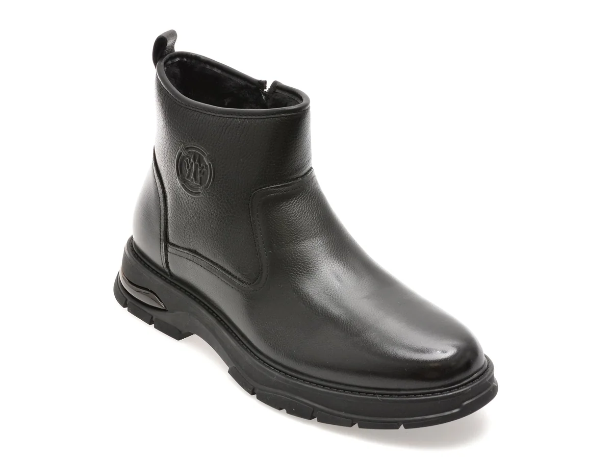 Ghete Epica Negre 51915 Din Piele Naturala