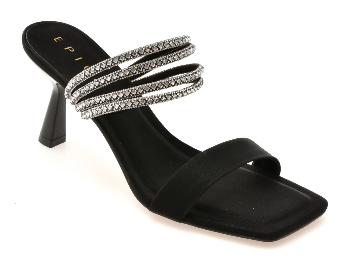 Papuci Epica Negri 2367 Din Piele Ecologică