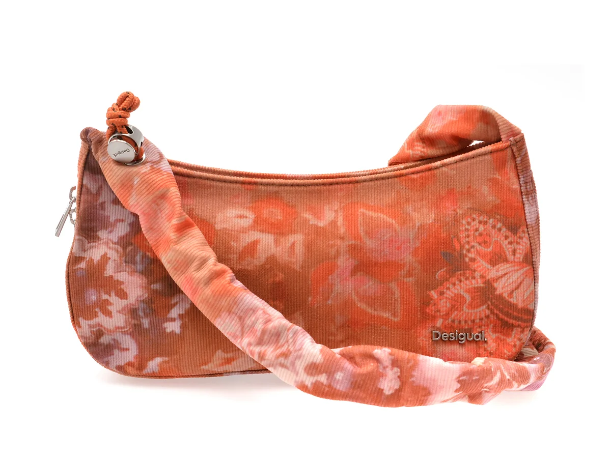 Geanta Desigual Portocalie, WAXA23, Din Material Textil