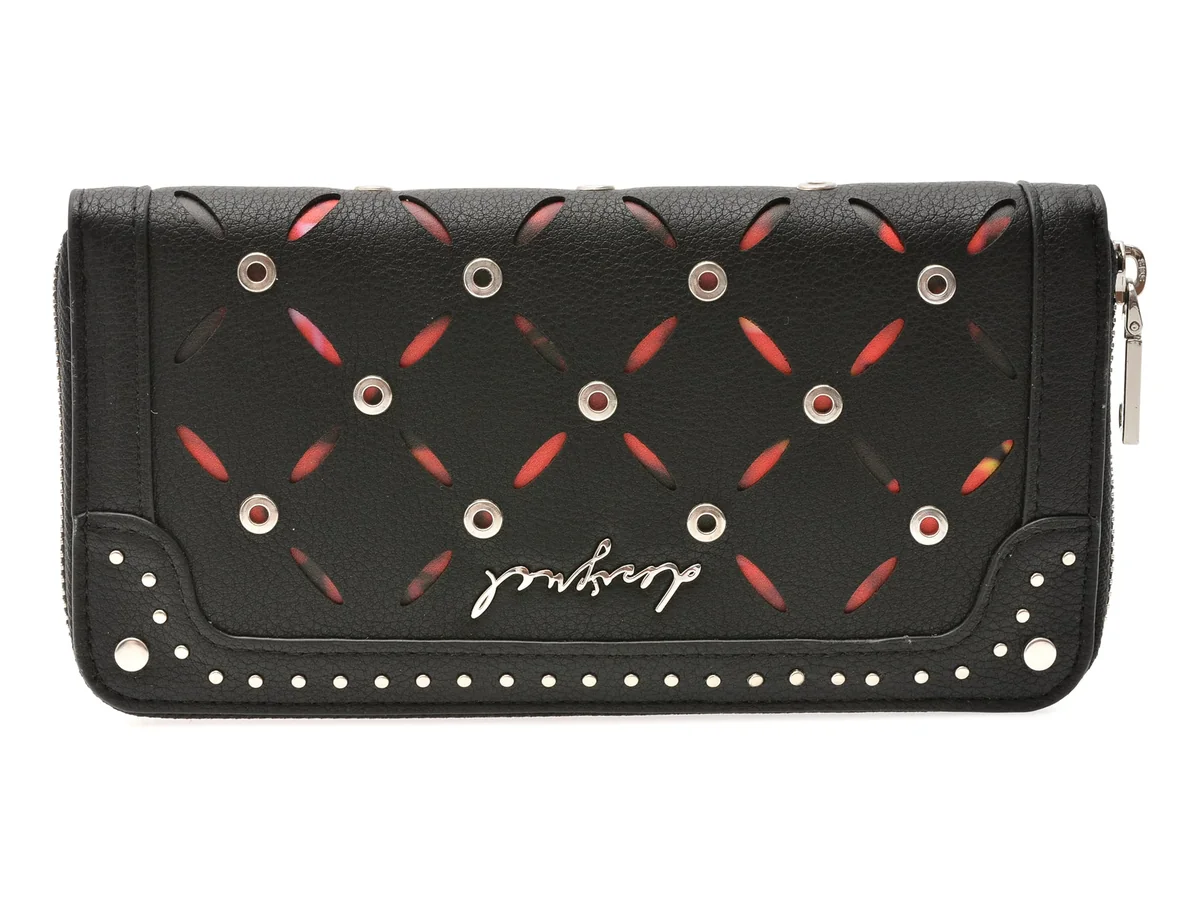 Portofel Desigual Negru Wayp33 Din Piele Ecologică