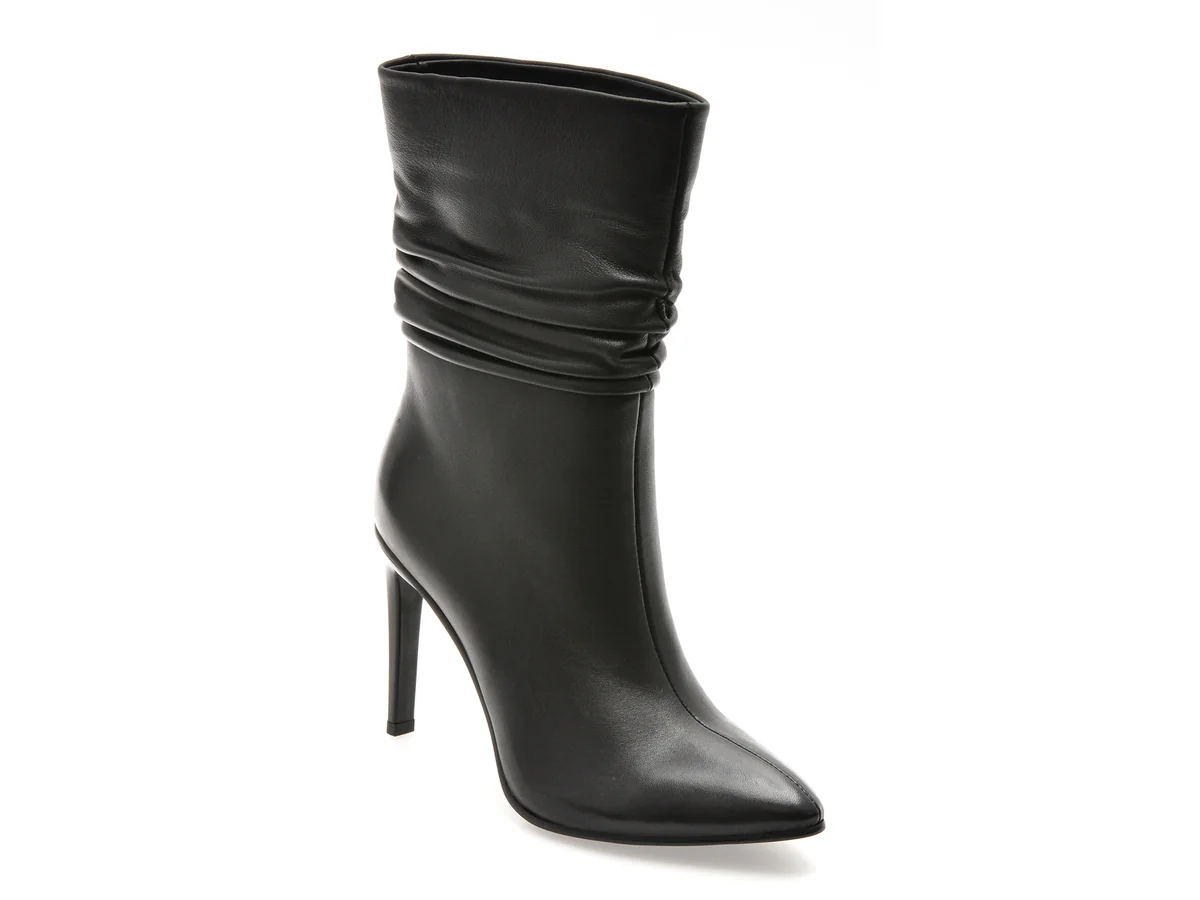Botine Elegante Aldo Negre, Cr147B, Din Piele Naturală
