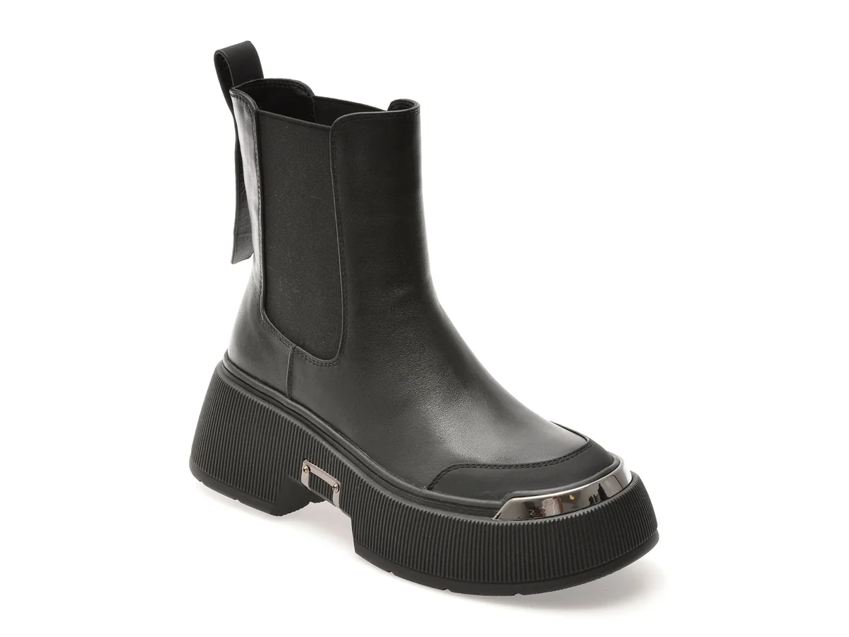 Ghete Aldo Negre, 3R489, Din Piele Naturala