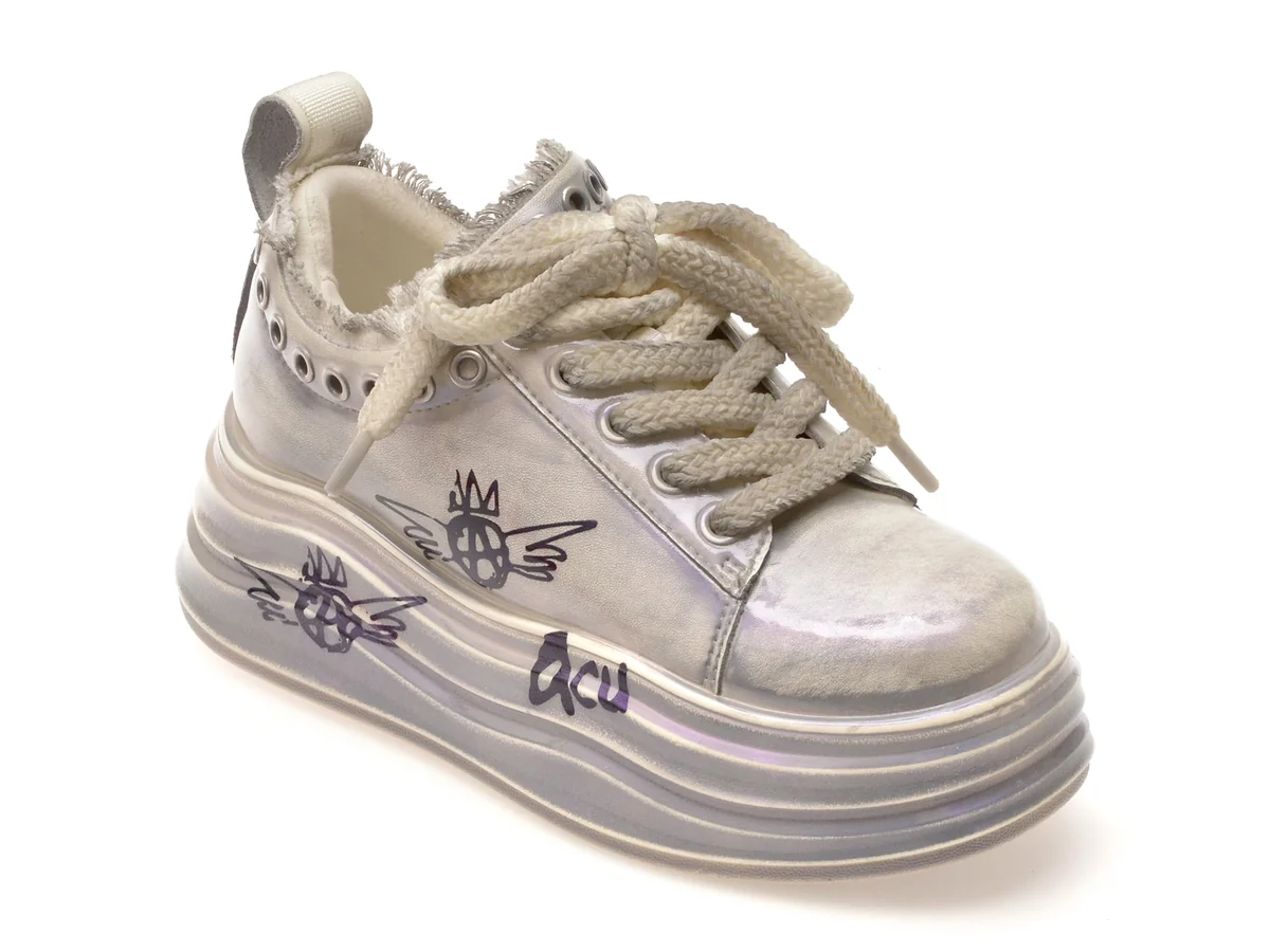 Pantofi Sport Gryxx Gri 165 Din Piele Naturala Lacuita