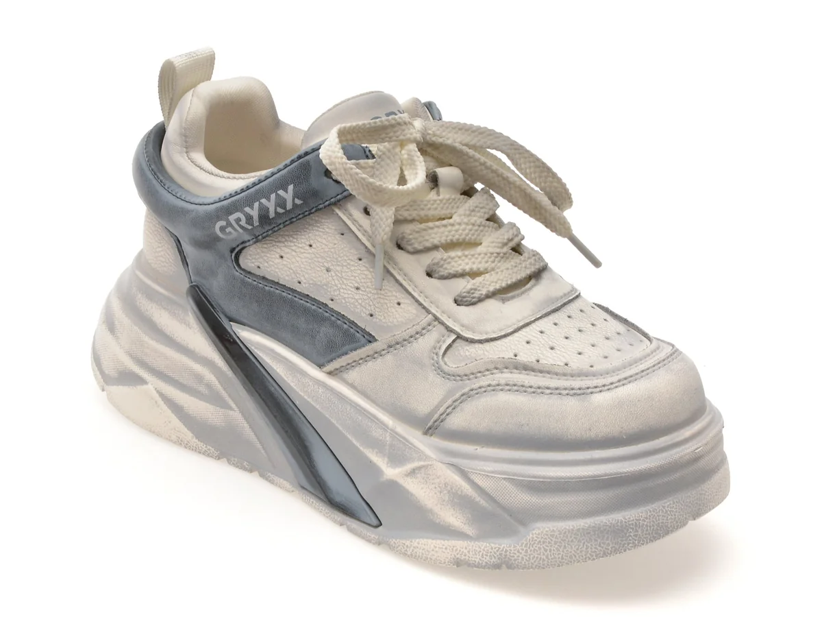 Pantofi Sport Gryxx Albi 166 Din Piele Naturala