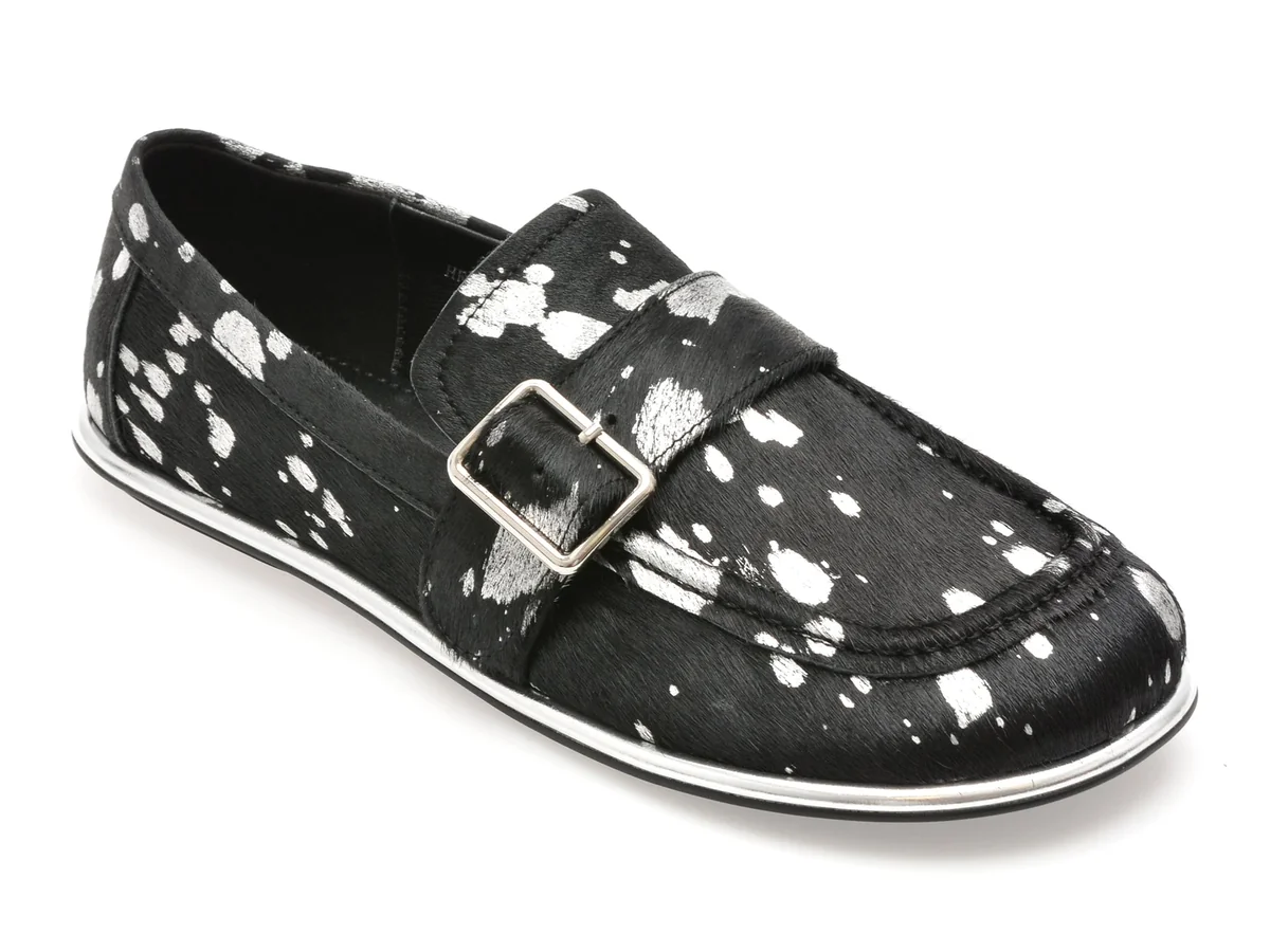 Pantofi Epica Premium Negri, HF1256, Din Piele Naturala