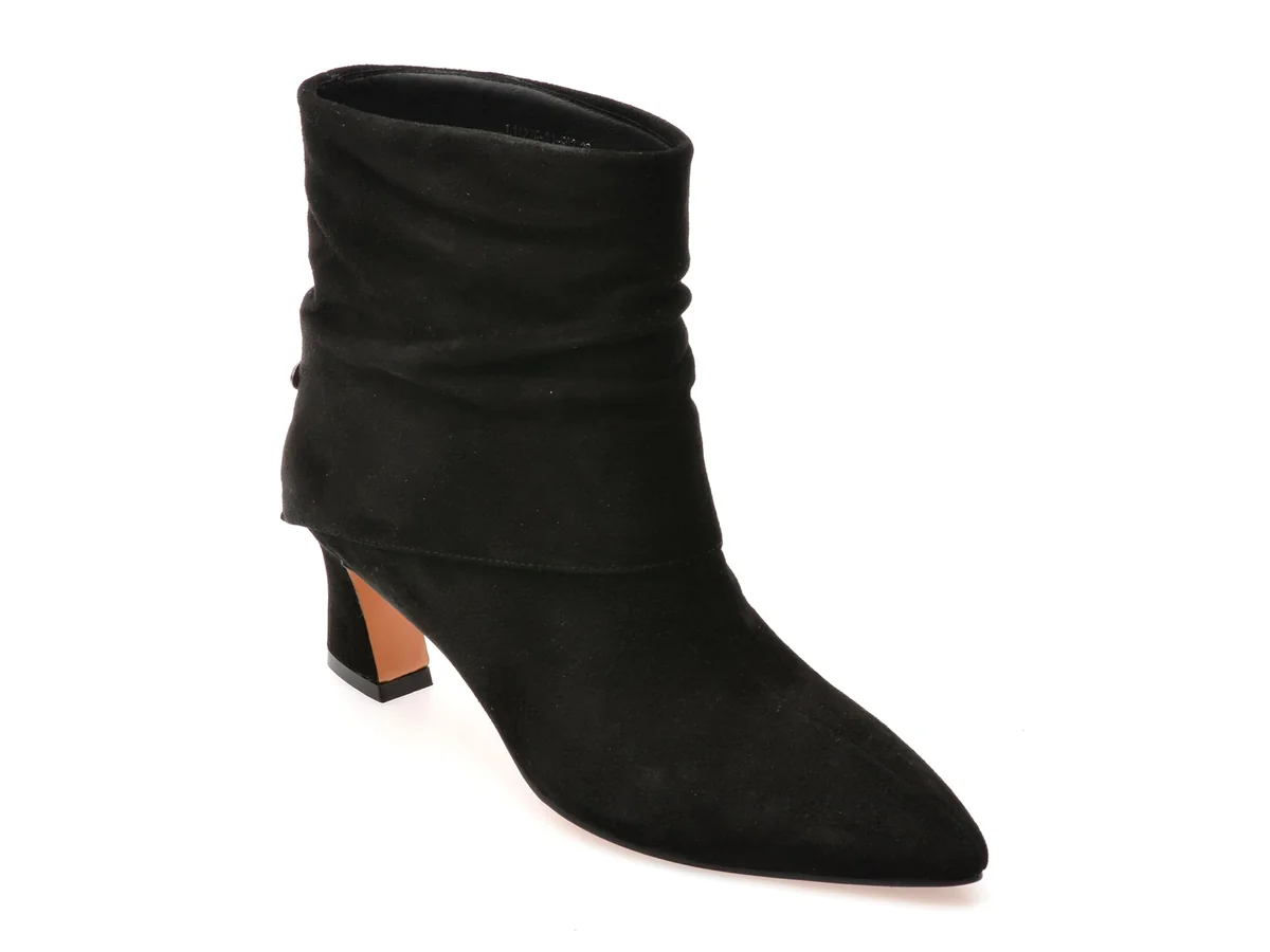 Botine Elegante Aldo Negre 1122F Din Piele Întoarsă