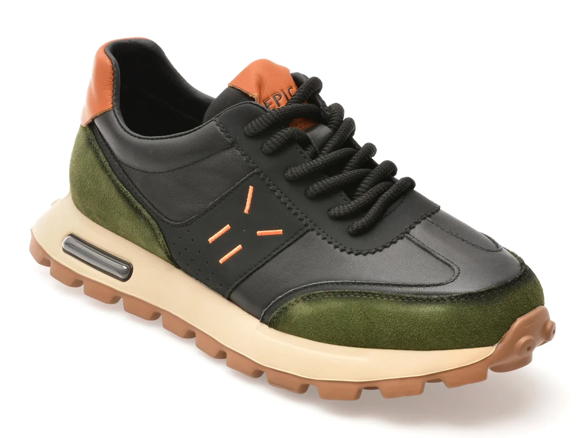 Pantofi Sport Epica Negri, 31231, Din Piele Naturala