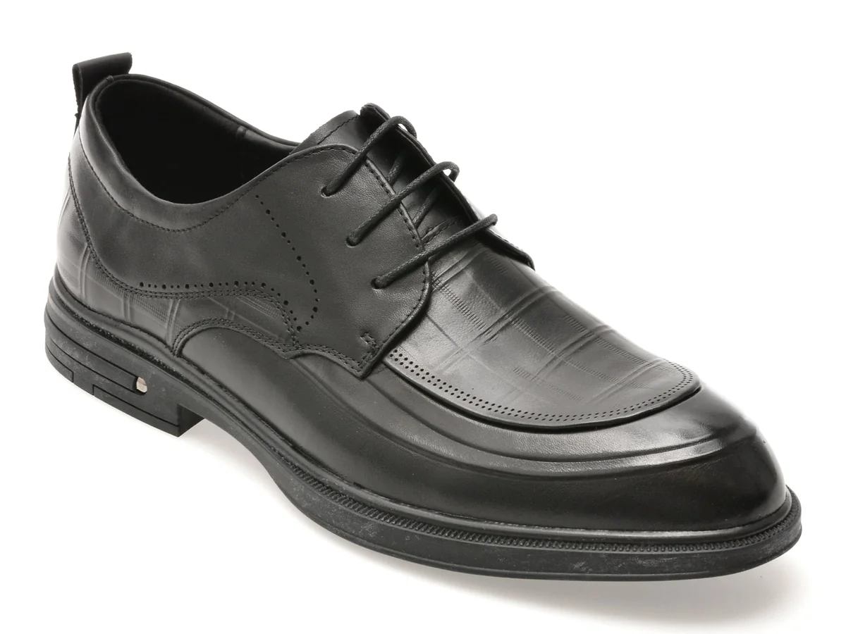 Pantofi Epica Negri 8820 Din Piele Naturala