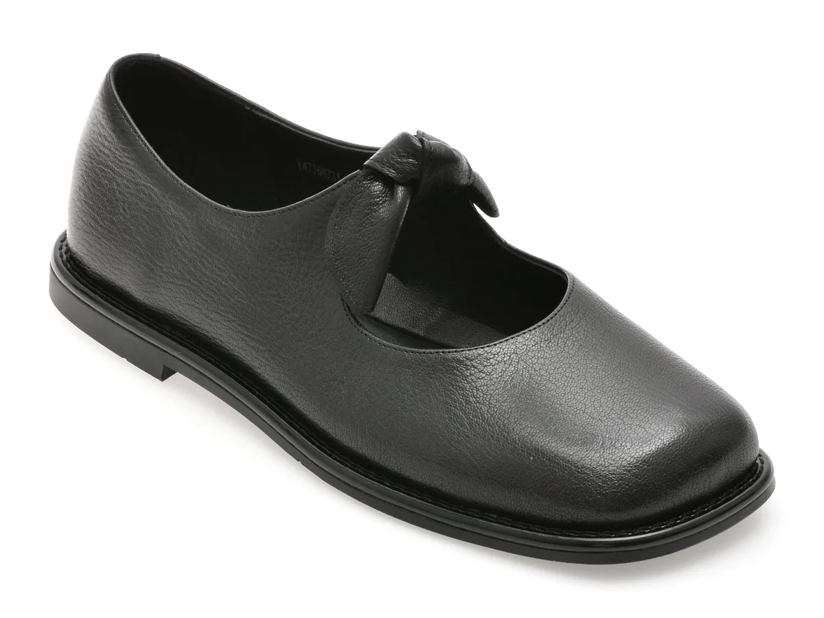 Pantofi Epica Negri, N731, Din Piele Naturală