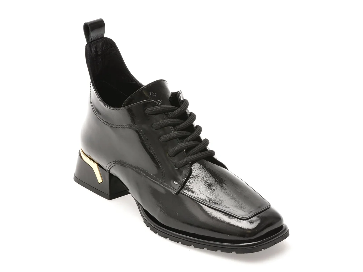 Ghete Epica Negre, 5312091, Din Piele Naturala Lacuita