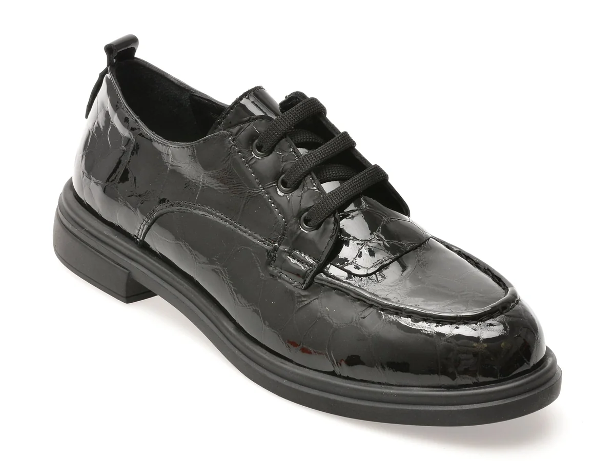 Mocasini Gryxx Negri, 2282406, Din Piele Naturala Lăcuită