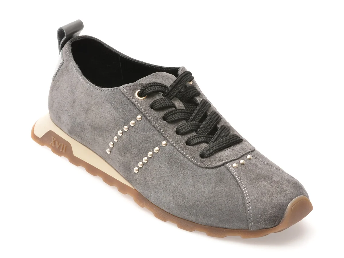 Pantofi Sport Epica Gri, 5731272, Din Piele Întoarsă