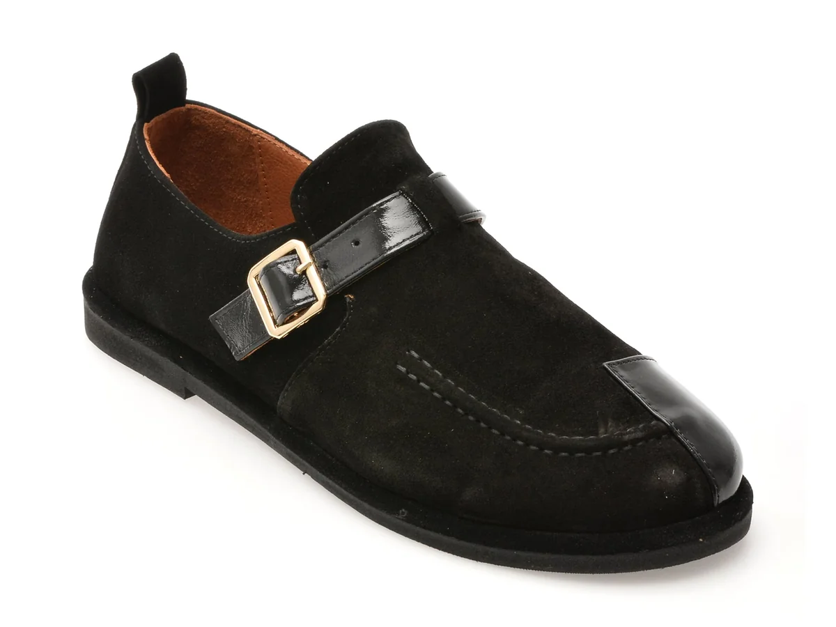 Pantofi Epica Negri 4796005 Din Piele Întoarsă