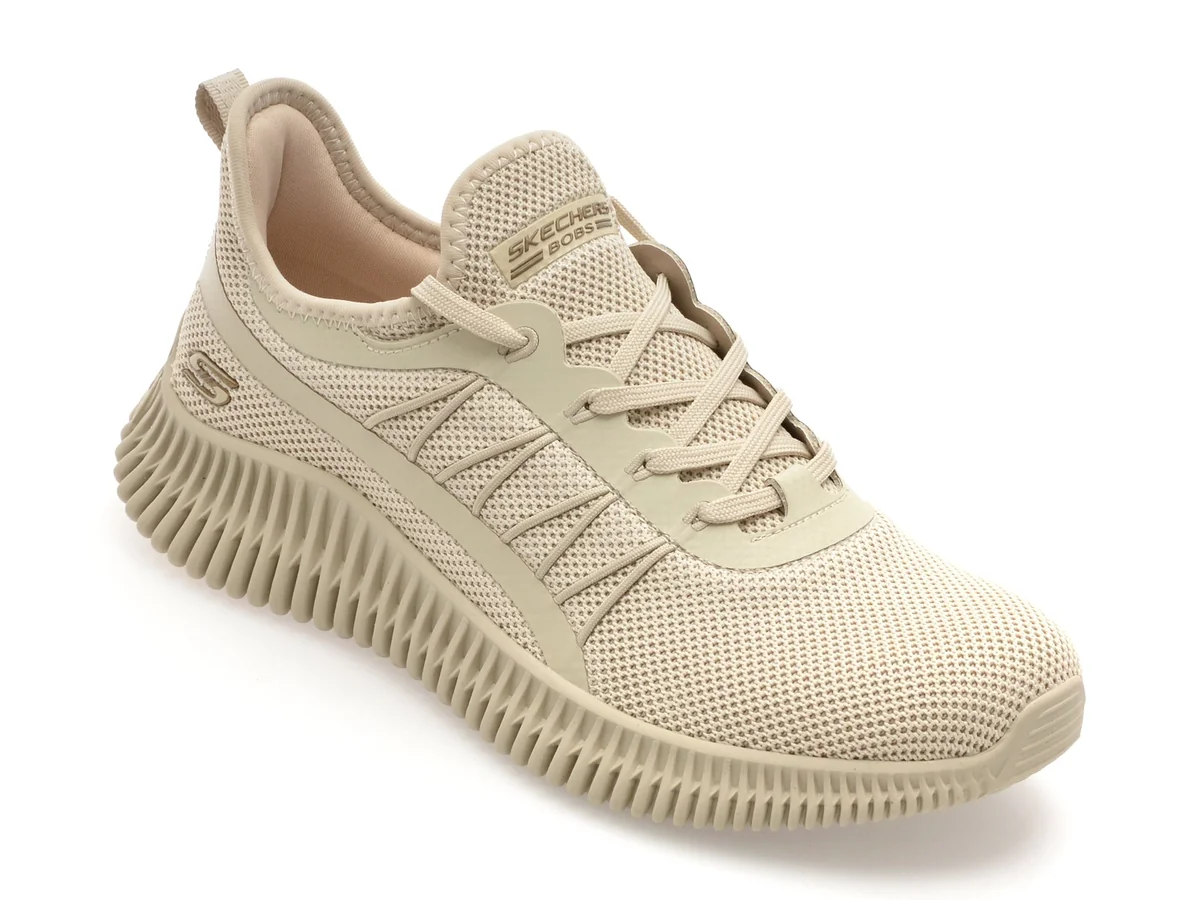 Pantofi Sport Skechers Bej, Bobs Geo, Din Material Textil