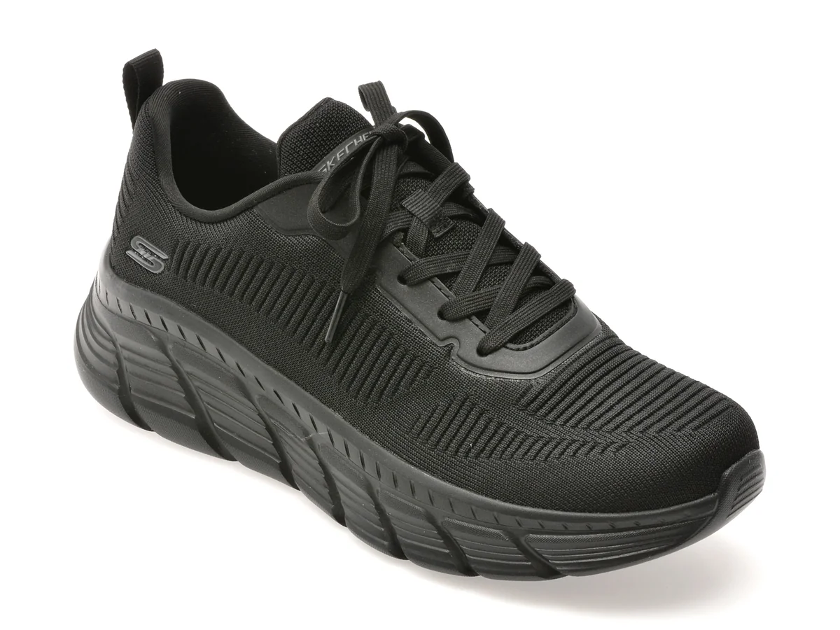 Pantofi Sport Skechers Negri, Bobs B Flex Hi, Din Material Textil