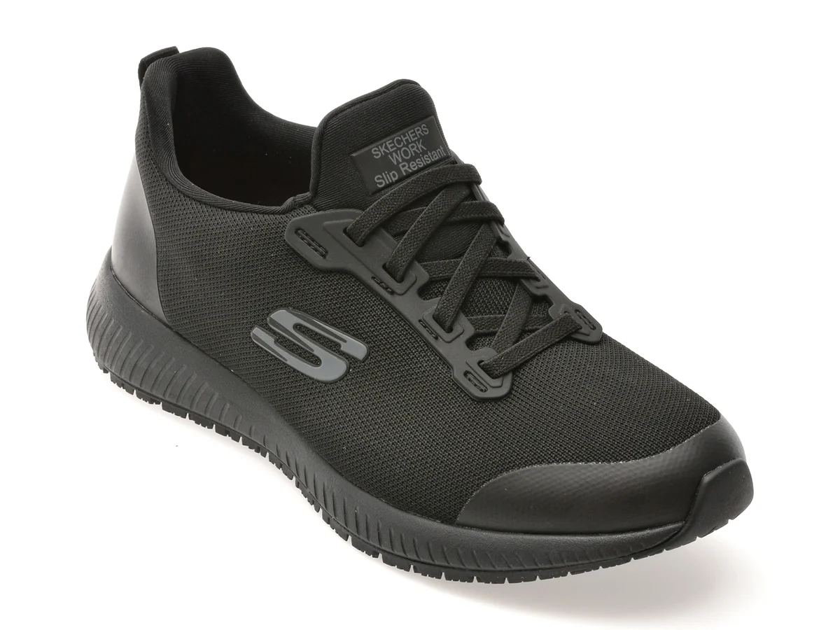 Pantofi Sport Skechers Negri, Squad Sr, Din Material Textil