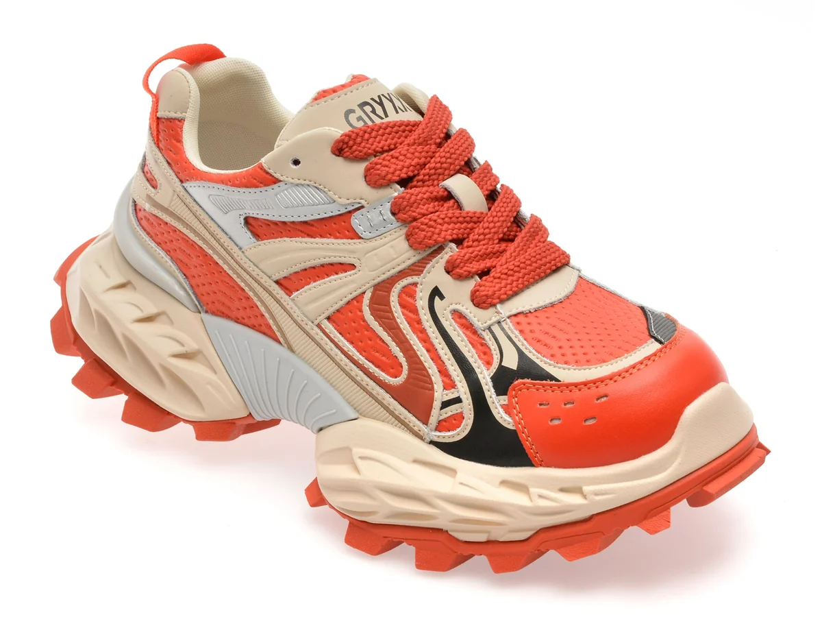 Pantofi Sport Gryxx Roșii, 8859, Din Piele Naturală