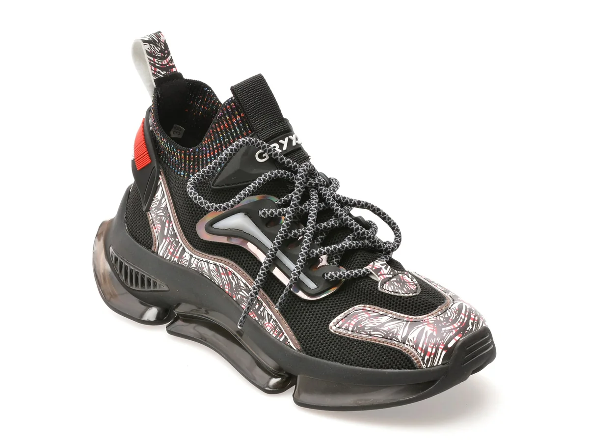 Pantofi Sport Gryxx Negri 21018 Din Material Textil