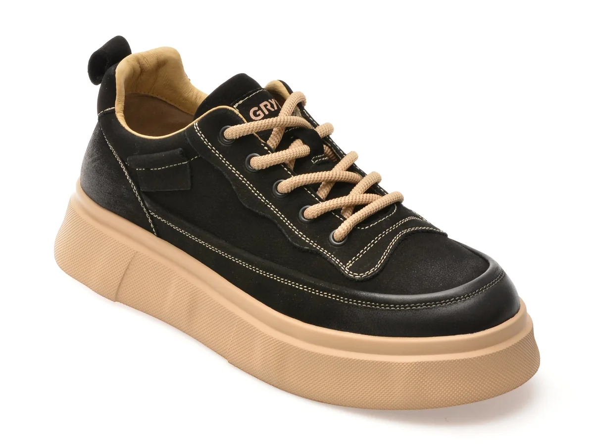 Pantofi Sport Gryxx Negri, 2090, Din Năbuc
