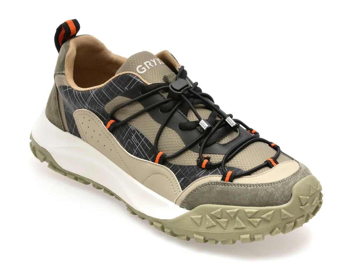 Pantofi Sport Gryxx Kaki, 95502, Din Material Textil