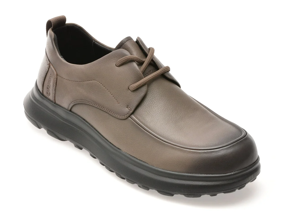 Pantofi Gryxx Gri, 722102, Din Piele Naturală