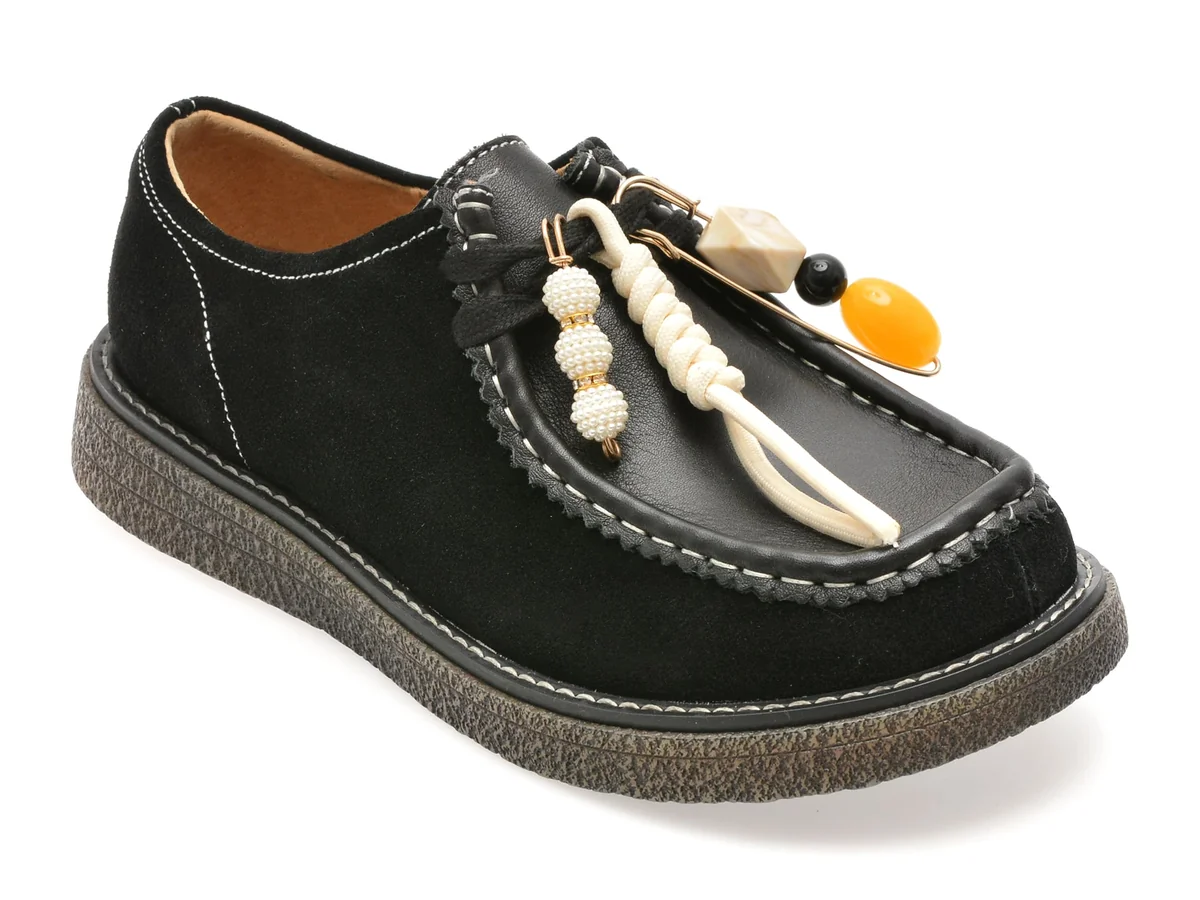 Pantofi Gryxx Negri 9320 Din Piele Întoarsă