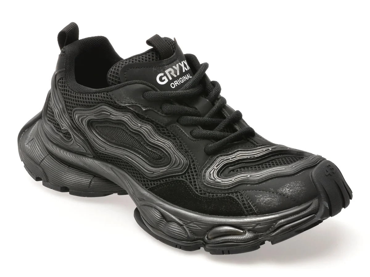 Pantofi Sport Gryxx Negri, 61030, Din Material Textil