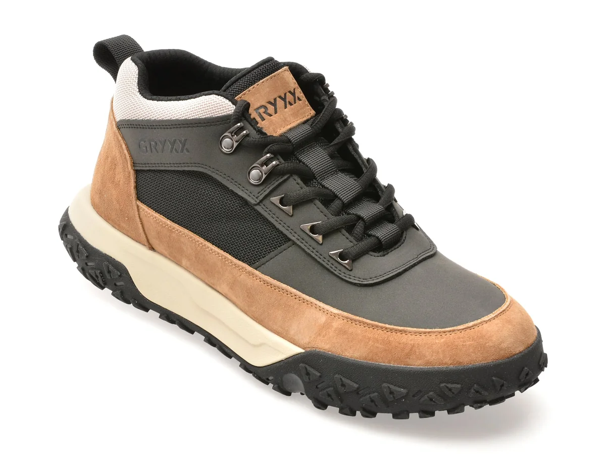 Ghete Gryxx Negre, 95526, Din Piele Naturală