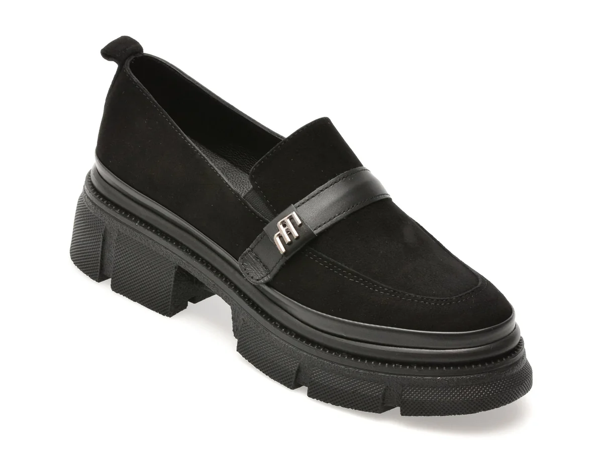 Mocasini Gryxx Negri, 387340, Din Piele Întoarsă