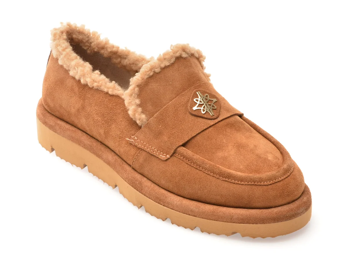 Mocasini Epica Maro, 3642607, Din Piele Întoarsă