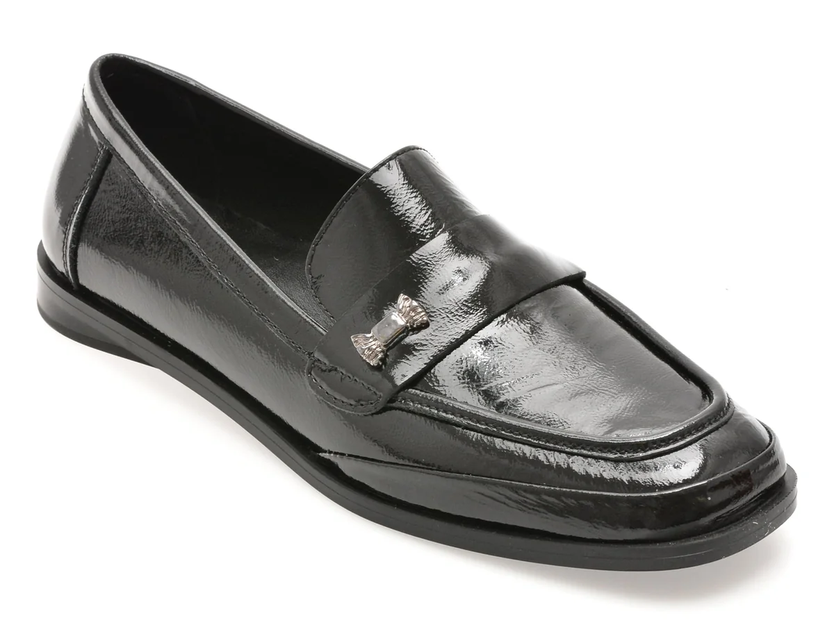 Mocasini Epica Negri 42480 Din Piele Naturala Lăcuită