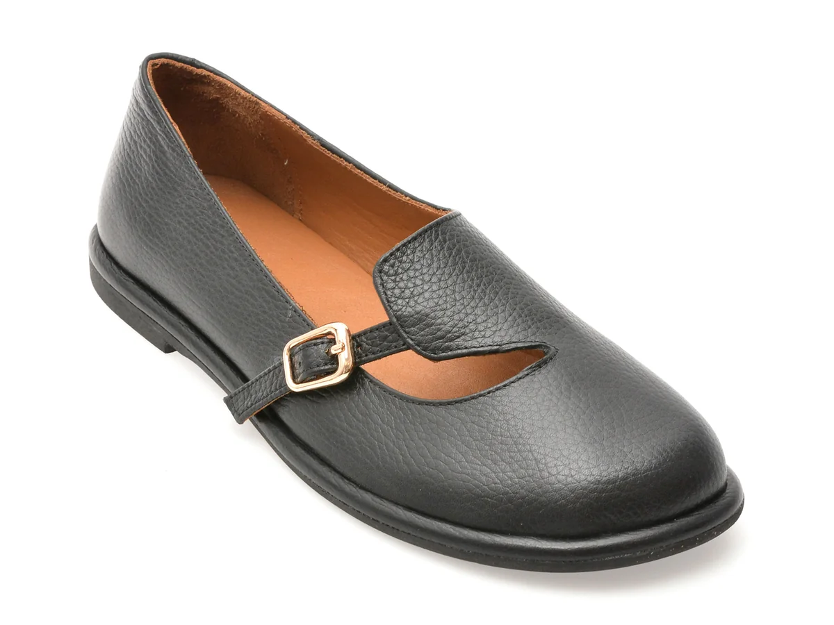 Pantofi Epica Negri 1614033 Din Piele Naturală