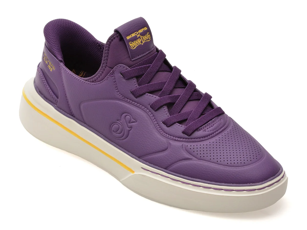 Pantofi Sport Skechers Mov, Snoopy One, Din Piele Ecologica
