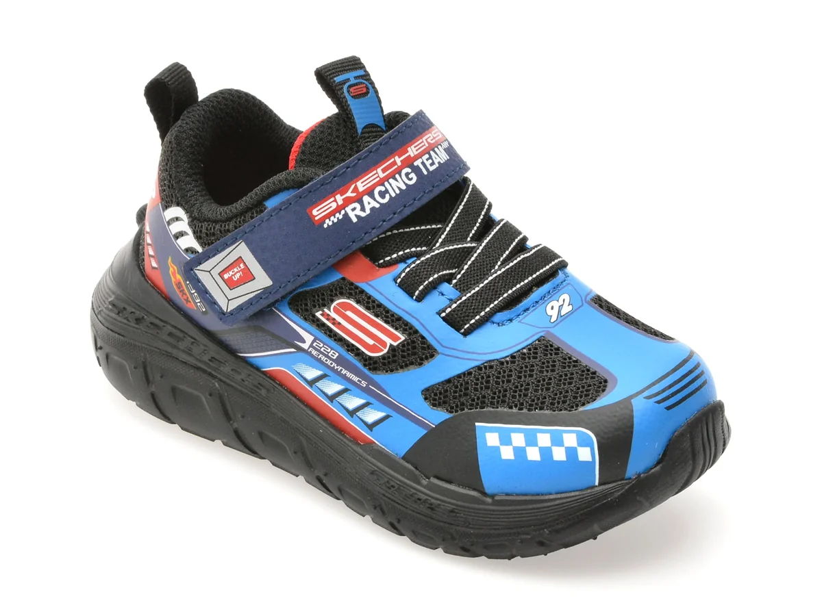 Pantofi Sport Skechers Albastri, Skechers Tracks, Din Material Textil