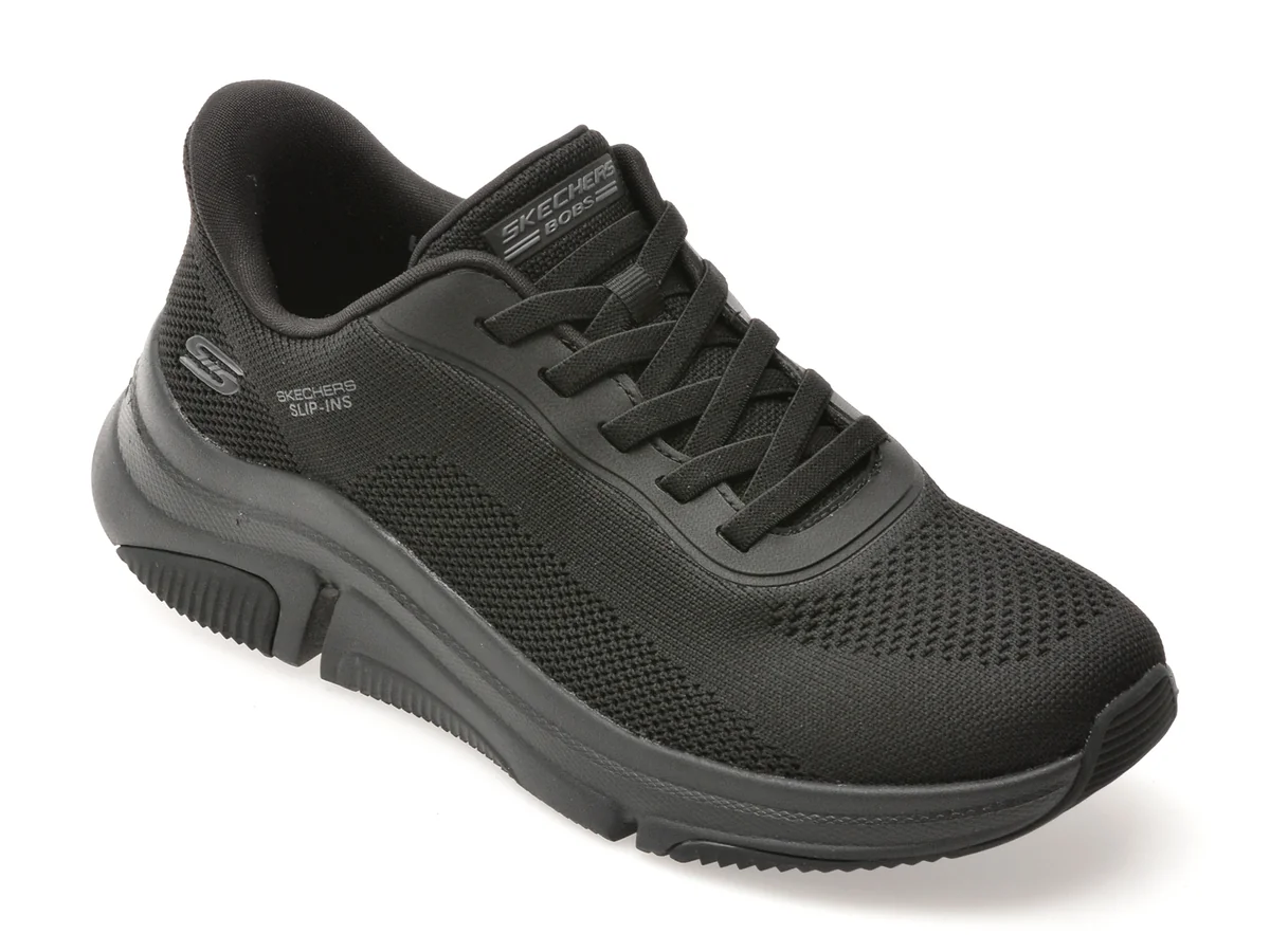 Pantofi Sport Skechers Negri, Bobs Sparrow Flex, Din Material Textil