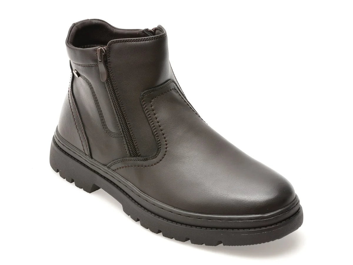 Ghete Bite The Bullet Maro, K191, Din Piele Naturala