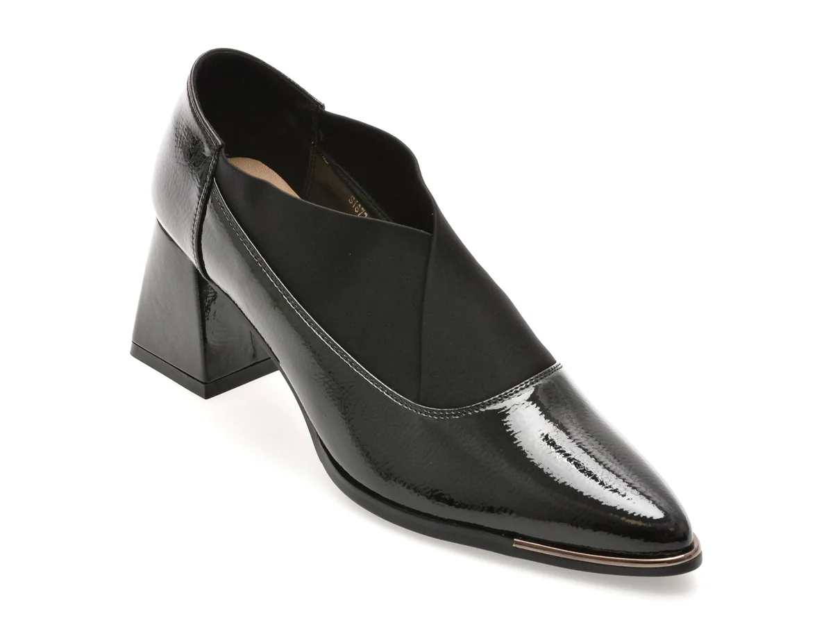 Pantofi Eleganti Flavia Passini Negri, 83680, Din Piele Naturală Lăcuită