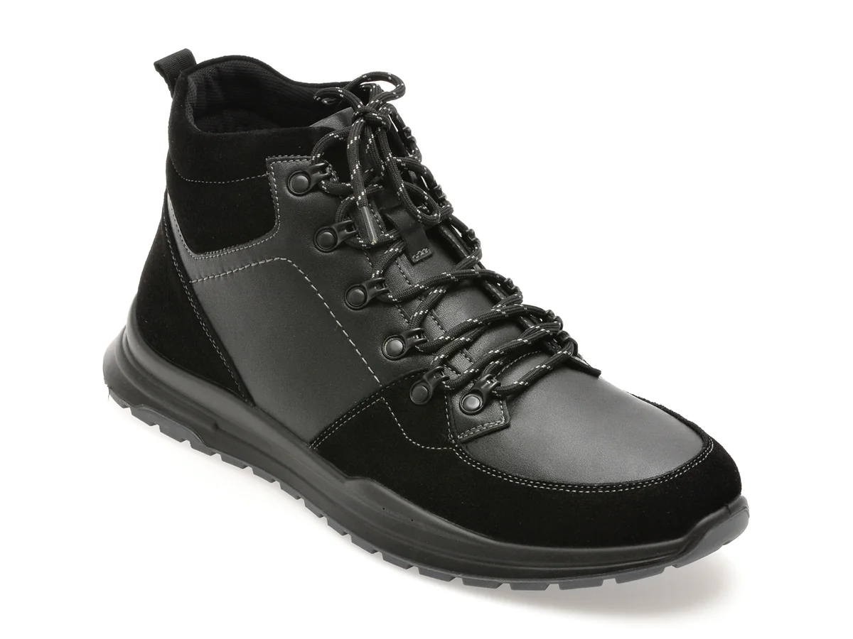 Ghete Bite The Bullet Negre, 221159, Din Piele Naturala