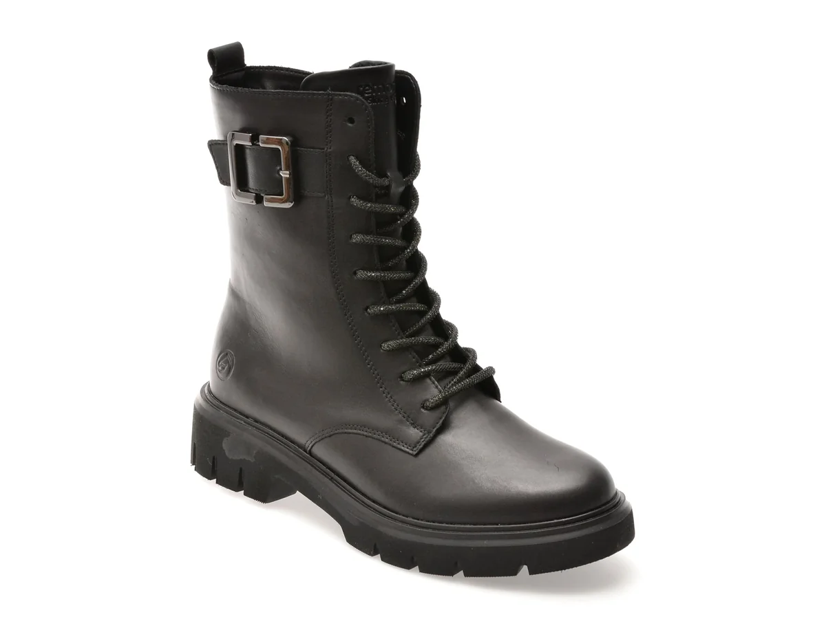 Bocanci Remonte Negri D1W82 Din Piele Naturala